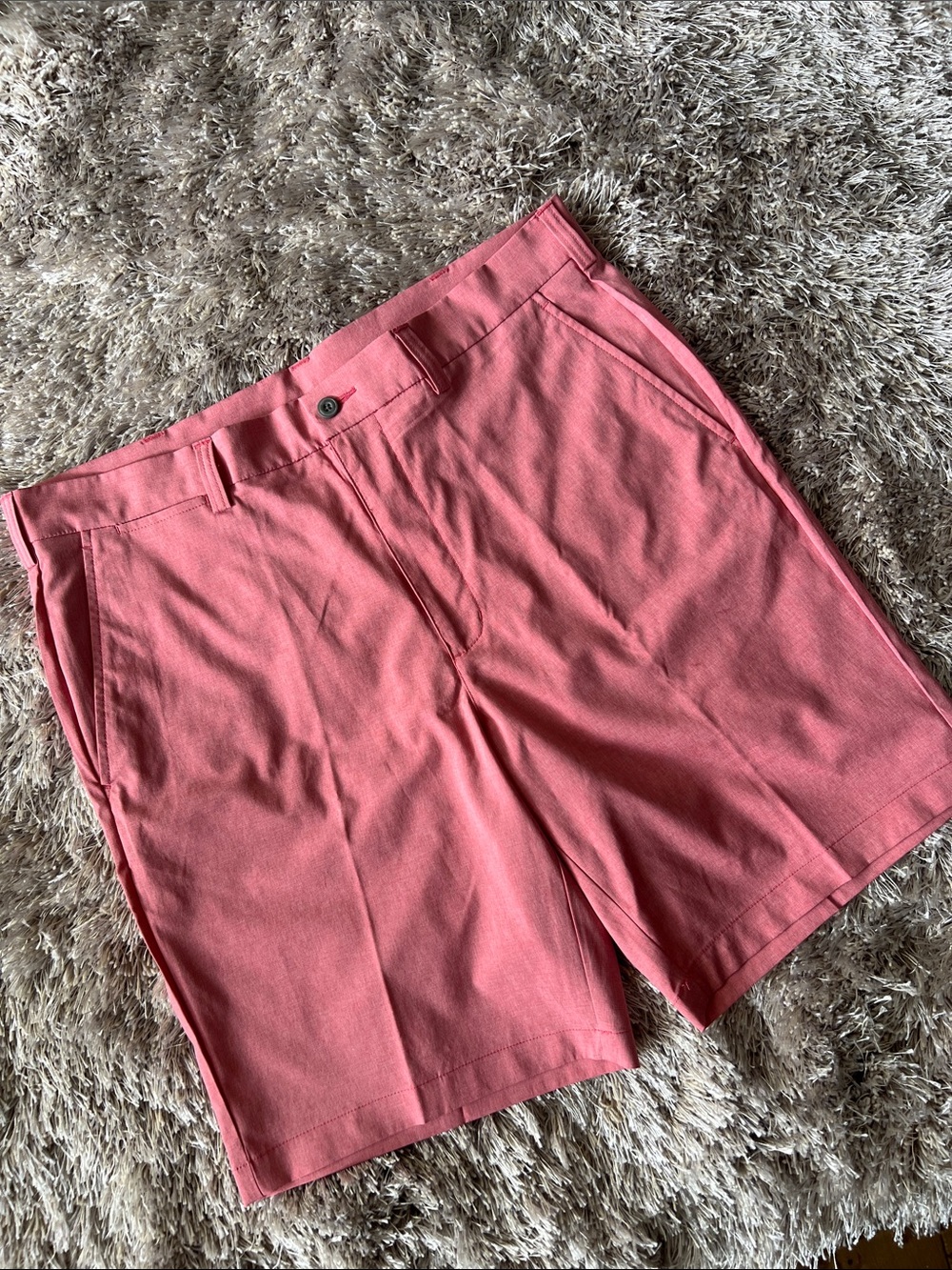 PGA Tour Pink Flat-Front Golf Shorts